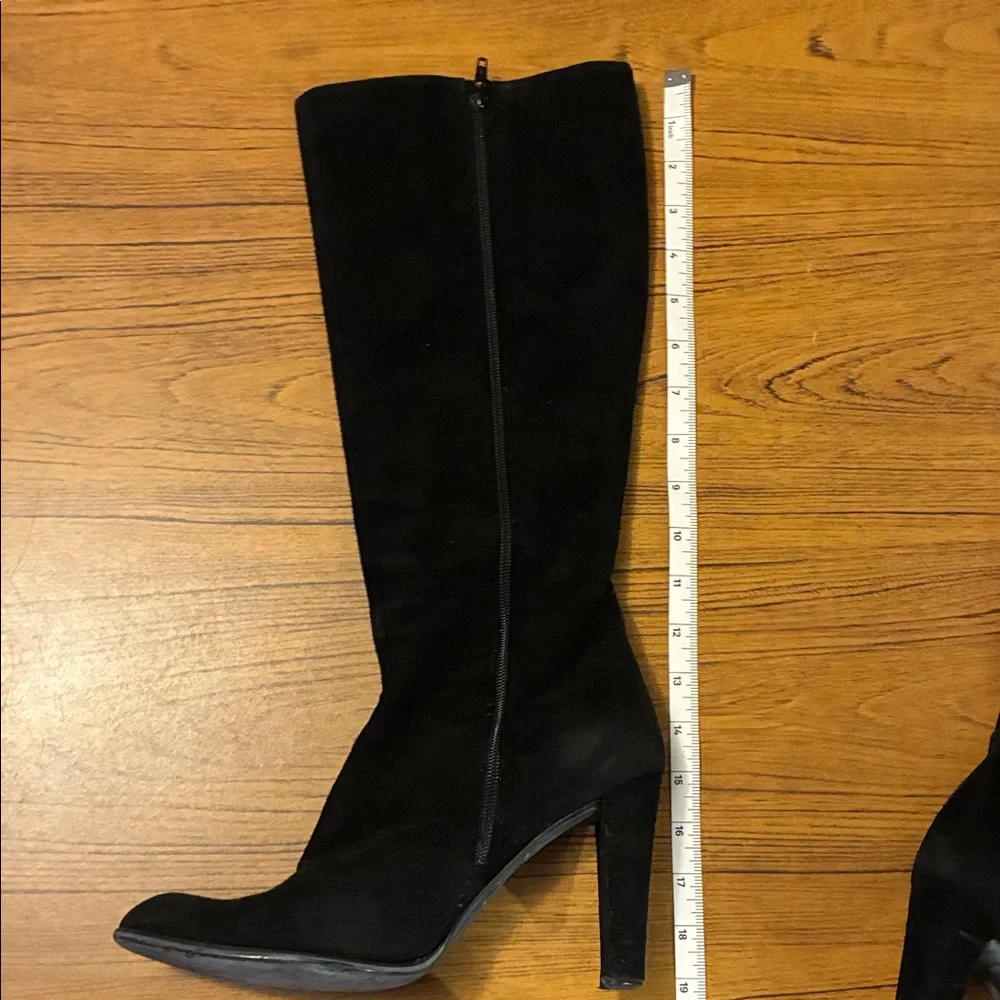 Chic Black Suede Heeled Boots for Women - Picture 7 of 7